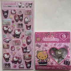 サンリオキャラクターズ ギャル ❤︎ ラメ入り樹脂もりシール・クリスタルシール