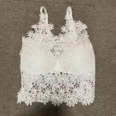 k*9様 ホワイトレースキャミソール