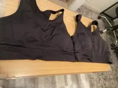 GU アクティブ ブラック スポーツブラ XL ２枚セット