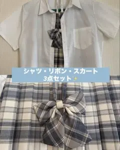 制服 コスプレ衣装 セット 半袖シャツとスカート 3点セット