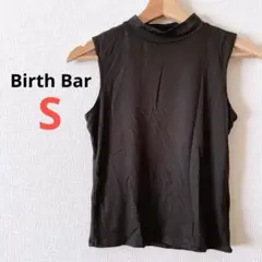 レア⭐️Birth Bar【S】ノースリーブ Tシャツ 黒 ブラック ストレッチ