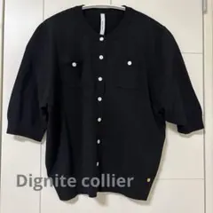 【新品未使用 】Dignite collier 五分袖 カーディガン ブラックのサムネイル