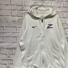 ナイキ ジャージ　トラックジャケット　ホワイトL ロゴ刺繍821