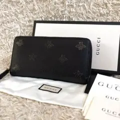 付属品付✨ グッチ ビースター アニマリエ ラウンドファスナー 長財布 ブラック