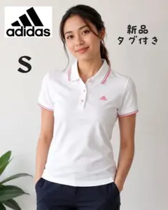 【新品】アディダス レディース ポロシャツ S ホワイトのサムネイル