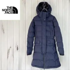 ノースフェイス　ロングダウン　セミロング　ロングコート　レディースM　ネイビー