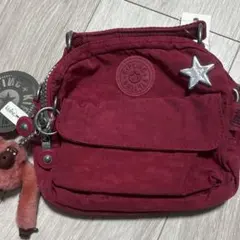 Kipling 赤 ショルダーバッグ 希少商品