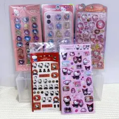 ハローキティ関連シール5点セット うるちゅる KiraCoro おはじきふう等