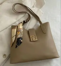 ショルダートートバッグ ベージュ 通学 通勤 カジュアル バッグ レディース