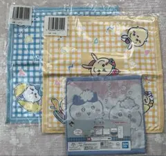 ちいかわ　タオル3枚セット　一番くじH賞＆クレープくじD賞２枚　ハチワレ　うさぎ