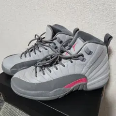 NIKEエアジョーダン12 JORDAN12 グレー/ピンク 24.0cm