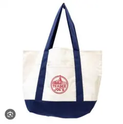 Trader Joe's トートバッグ ホワイト/ネイビー