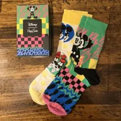 ハッピーソックス 小さめ ディズニー ミッキー Happy Socks 新品