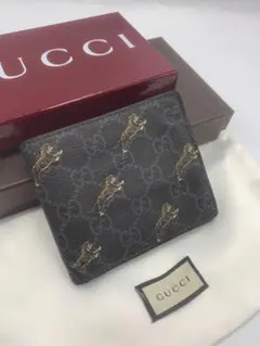 GUCCI GGスプリーム タイガー 二つ折り財布 - メルカリ