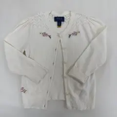 POLO RALPH LAUREN 花柄刺繍 カーディガン ホワイト 4