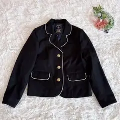 ピンクラテジャケットXS150センチブラック黒金ボタン卒業式卒服