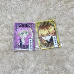 【甘露寺蜜璃￤我妻善逸】スクエアCANバッジ【鬼滅の刃】