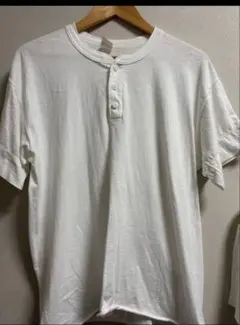 80s 90s ヘルスニット healthKnit ヘンリーネックTシャツ　XL