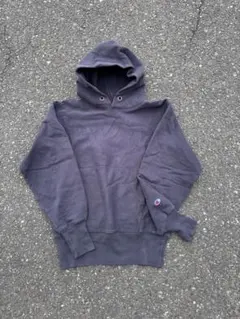 チャンピオン リバースウィーブ パーカー 目あり フェード L ネイビー