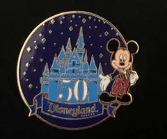 ディズニーランド 50周年 ミッキーマウス ピンバッチ