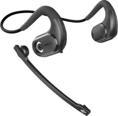 Bluetooth ヘッドセット 脱着式マイク 空気伝導 両耳掛け型 オンライン