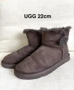 UGG 22cm ミニベイリー ボタン ショート ミニ チョコ ブラウン ブーツ