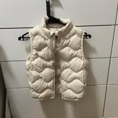 ユニクロベージュ キッズ ダウンベスト 100cm~