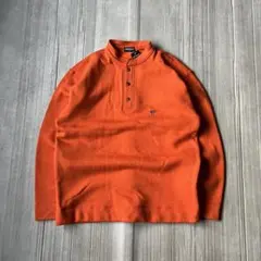 90s OLD UNIQLO ヘンリーネック スウェット スナップボタン XL