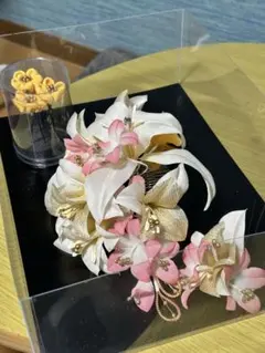 着物用　髪飾り　3点セット(1回使用)