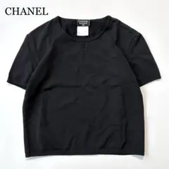 美品】シャネル 半袖ニット ココマーク カシミヤ100％ 42 クロップド