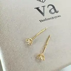【再値下げ】va ヴァンドーム青山 K18 ダイヤモンドピアスのサムネイル