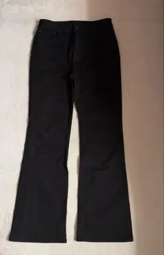 GU ミドルライズフレアジーンズ M ブラック