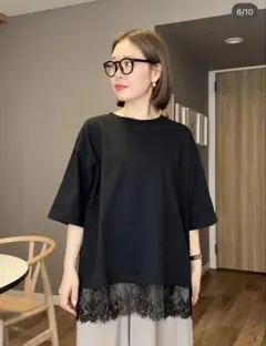 しまむら　あみー ammy 裾レースTシャツ