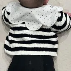 ベビー　カーディガン　ボーダー　秋春