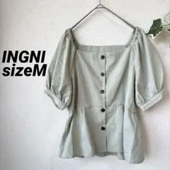 INGNI ミントグリーン オフショルダー シャツ レディース　M 肩出し