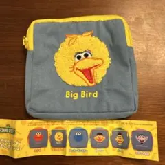 セサミストリートもこもこポーチ2 ビッグバード新品未使用