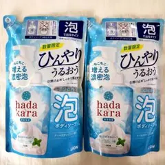 hadakara ハダカラ　ひんやり泡ボディソープ 詰め替え用　420ml×2個のサムネイル
