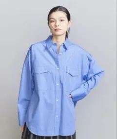 BEAUTY&YOUTH Shirt コットンフラップポケットシャツ