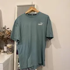 PUMA グリーン ロゴ Tシャツ XL
