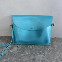 美品★ ANNAK ダブルフェイスカラーレザー 薄マチショルダー2WAYバッグのサムネイル