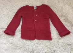 PETITBATEAU プチバトーピンクニットカーディガン 18m 80cm