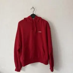 【 FILA 】赤 フード付きパーカー