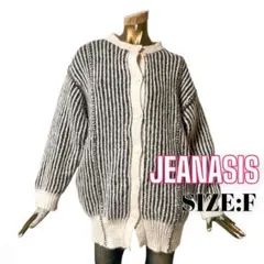 ⭐️A1335⭐️ JEANASIS ♥ ストライプ オーバー ニット カーディガン