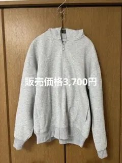 UNIQLO：Cユニクロ スウェットオーバーサイズフルジップパーカ グレー XL