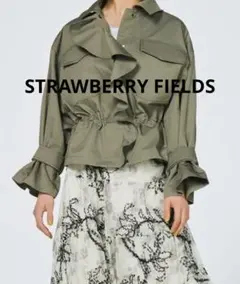 STRAWBERRY FIELDS　フリル　ブルゾン　オリーブ　カーキ　上着