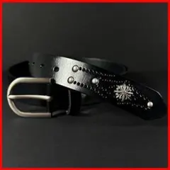 ベルト エンドスタッズ コンチョ牛革レザー バックルアメカジヴィンテージグランジ