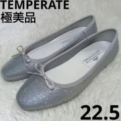 極美品　TEMPERATE シルバーバレエシューズ　22.5㎝のサムネイル