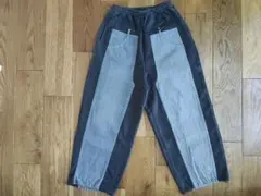 ニコアンド デニムパッチワークパンツ M
