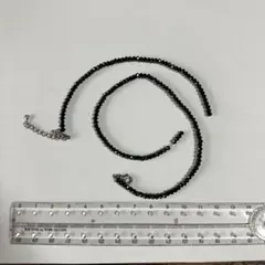 【ジャンク品】ブラックスピネル　ネックレス