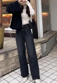GRL ストレートパンツ ブラックのサムネイル